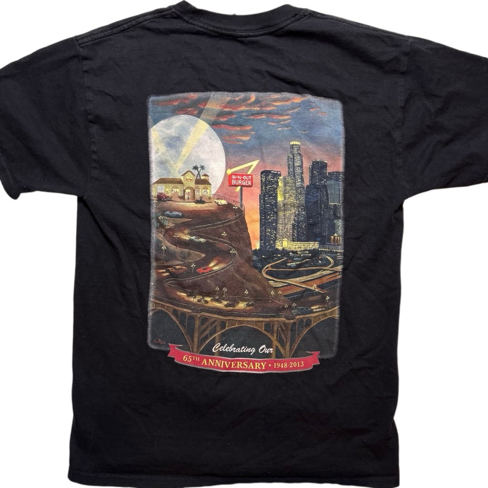 In-N-Out Burger Adult M Black T-Shirt 65 Years Anniversary Graphic Collectible - Picture 3 of 5